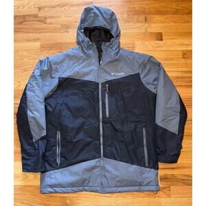 Columbia Jacket Mens Large Gray Black Wister Slope Insulated Therma Coil